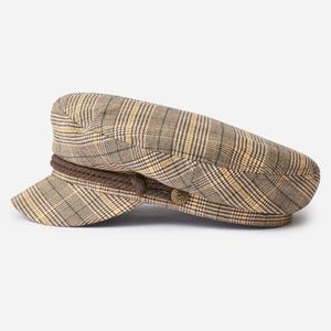 Brixton Fiddler Cap in Blonde Plaid Size M - Style Sold Out!